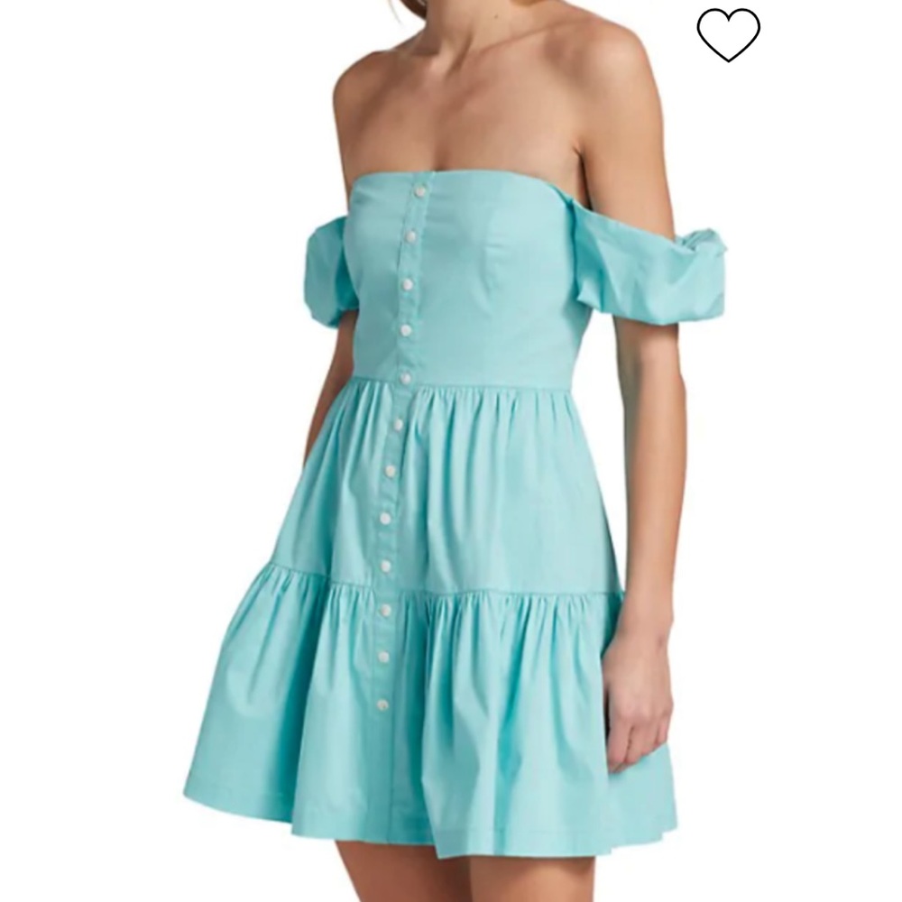 Staud Elio Mini Dress in Blue Size 2